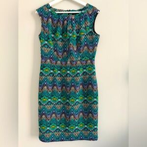Ellen Tracy Teal Sheath Dress 8